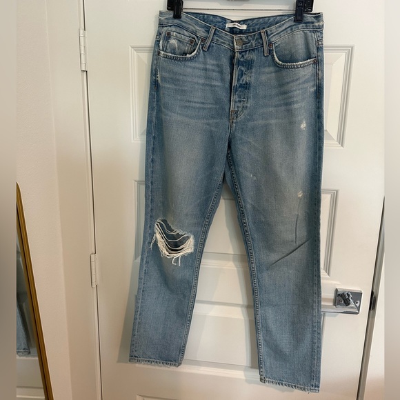 GRLFRND | Kiara Tripped Up Ankle Cut Jean - Picture 2 of 4